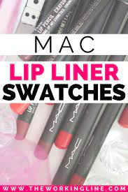 mac lip liner shades swatches