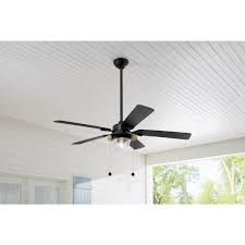 Led Outdoor Textured Black Ceiling Fan