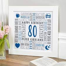 80th birthday personalized gifts for