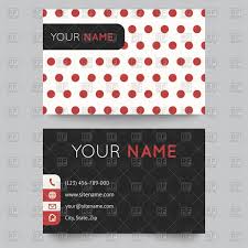 Business Card Templates With Polka Dot Stock Vector Image