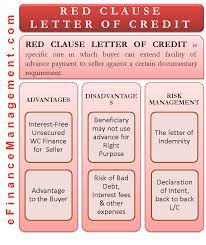 red clause letter of credit meaning