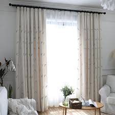 Plus, they're modern in style and look elegant when hung. Modern Elegant Beige Feathers Embroidery Living Room Curtains