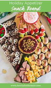 With just a little creativity and delicious recipes, these fun food recipe ideas will be sure to entertain this season! Holiday Appetizer Snack Board Family Fresh Meals