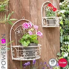Wrought Iron Wall Planter Flower Stand