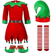 s christmas elf costume set santa
