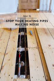 how to stop heating pipes from making noise