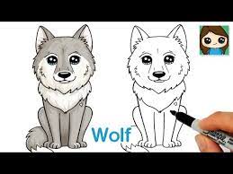 to draw a wolf easy cartoon