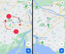 how to rotate google maps for better