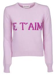 Alberta Ferretti Womens J094001061272 Pink Wool Sweater At