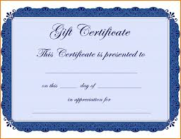 8 gift certificate template free