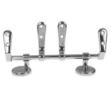 Chrome Bar And Hinges For Wooden Toilet