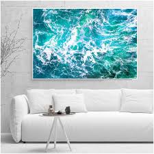 Teal Embrace Extra Large Teal Wall Art