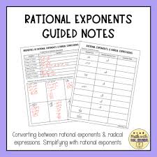 Rational Exponents Guided Notes Made