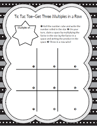 Multiples Tic Tac Toe Game Math Coachs Corner