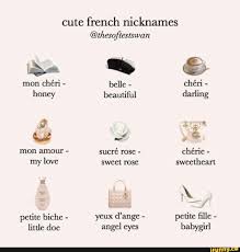cute french nicknames thesofiestswan
