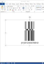 barcoding in microsoft word