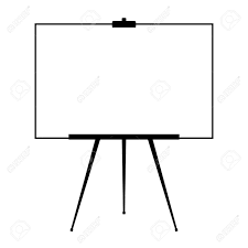 Advertising Stand Or Flip Chart Or Blank Artist Easel Isolated