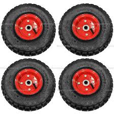 4 Pack 10 Inch Pneumatic Tire Wheels