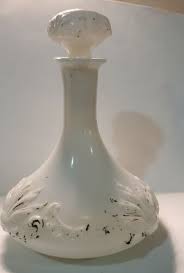 Vintage Milk Glass Decanter 1800 S