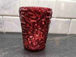 Red Mercury Glass Votive Candle Holder