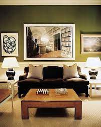 olive green wall color for living room