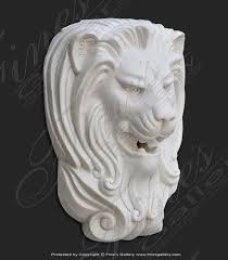 White Marble Lion Face Fountain