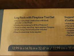 Log Rack With Fireplace Tool Set