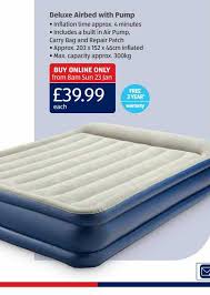 Deluxe Airbed With Pump Offer At Aldi