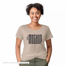 female t shirt mockup free vectors
