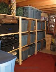 easy basement shelving organization