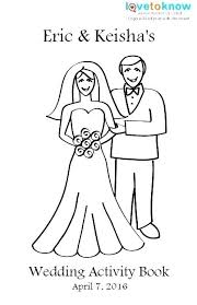 Wedding Kids Activity Books Image Coloring Book Colouring Printable