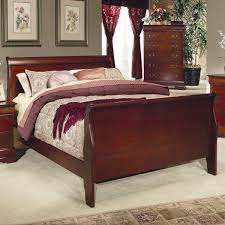 Louis Philippe Sleigh Bed Queen With