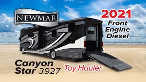 2021 newmar canyon star 3927 toy hauler