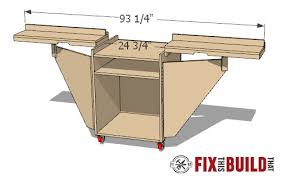 how to build a mobile miter saw station