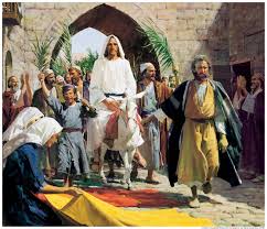 Bildresultat för Jesus rider in i Jerusalem