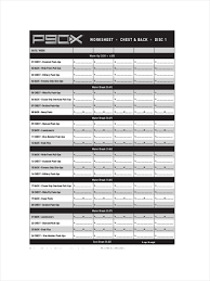 workout sheet 6 exles format