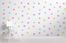 Kids Watercolor Polka Dot Wallpaper