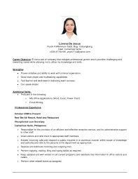 Resume Objective Examples For All Jobs Rome Fontanacountryinn Com