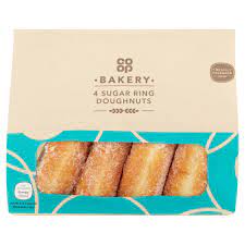 co op bakery 4 sugar ring doughnuts co op