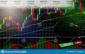 Stock Forex Trading Business Graph Charts Of Financial