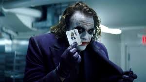 the joker with he s calling card