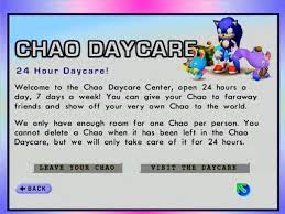 sonic adventure s chao daycare red