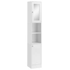 homcom tall bathroom storage cabinet