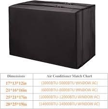 Protection from heavy debris, such as branches or sticks, is possible with an outdoor unit cover. Dust Proof Waterproof Window Ac Cover For Outside Heavy Duty Defender Imuer Outdoor Air Conditioner Cover For Window Units L X H X D Small Black 21 X 16 X 16 Inches Bottom Covered With