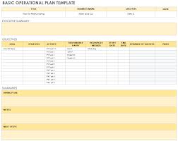 free operational plan templates