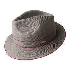 Kangol Fine Braid Trilby Hat Size S 21 Grey