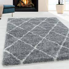 fluffy rug grey and white thick soft