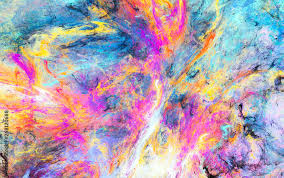 Bright Artistic Splashes Abstract