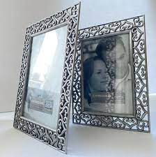 pewter hearts jeweled photo frames new