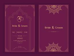 indian wedding card template with